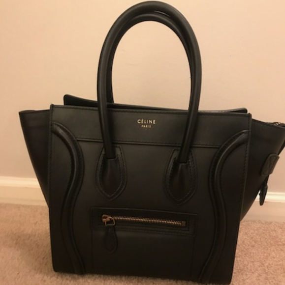 Celine micro luggage handbag in smooth calfskin - Picture 1 of 7